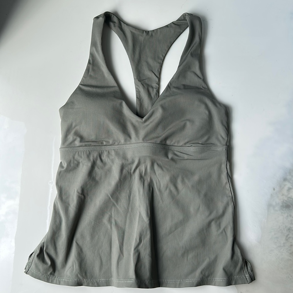 Carve Designs Tankini Swim Top Olive Green Small NWOT